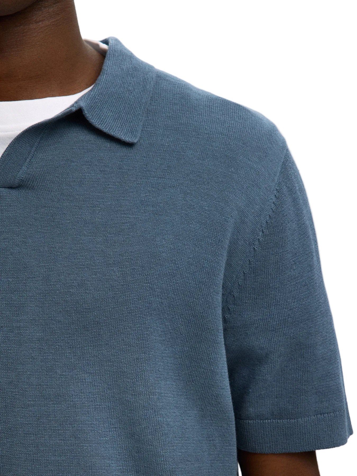 Mattis SS Linen Blend Open Polo