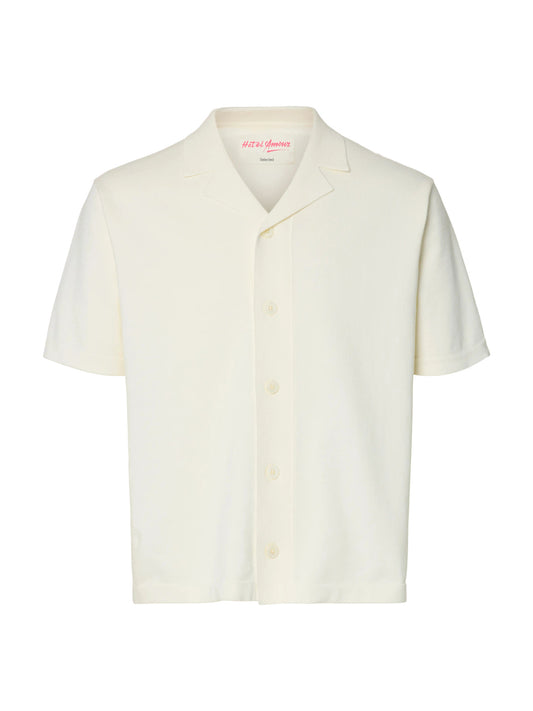 Amour Intarsia Relaxed Polo Cardigan