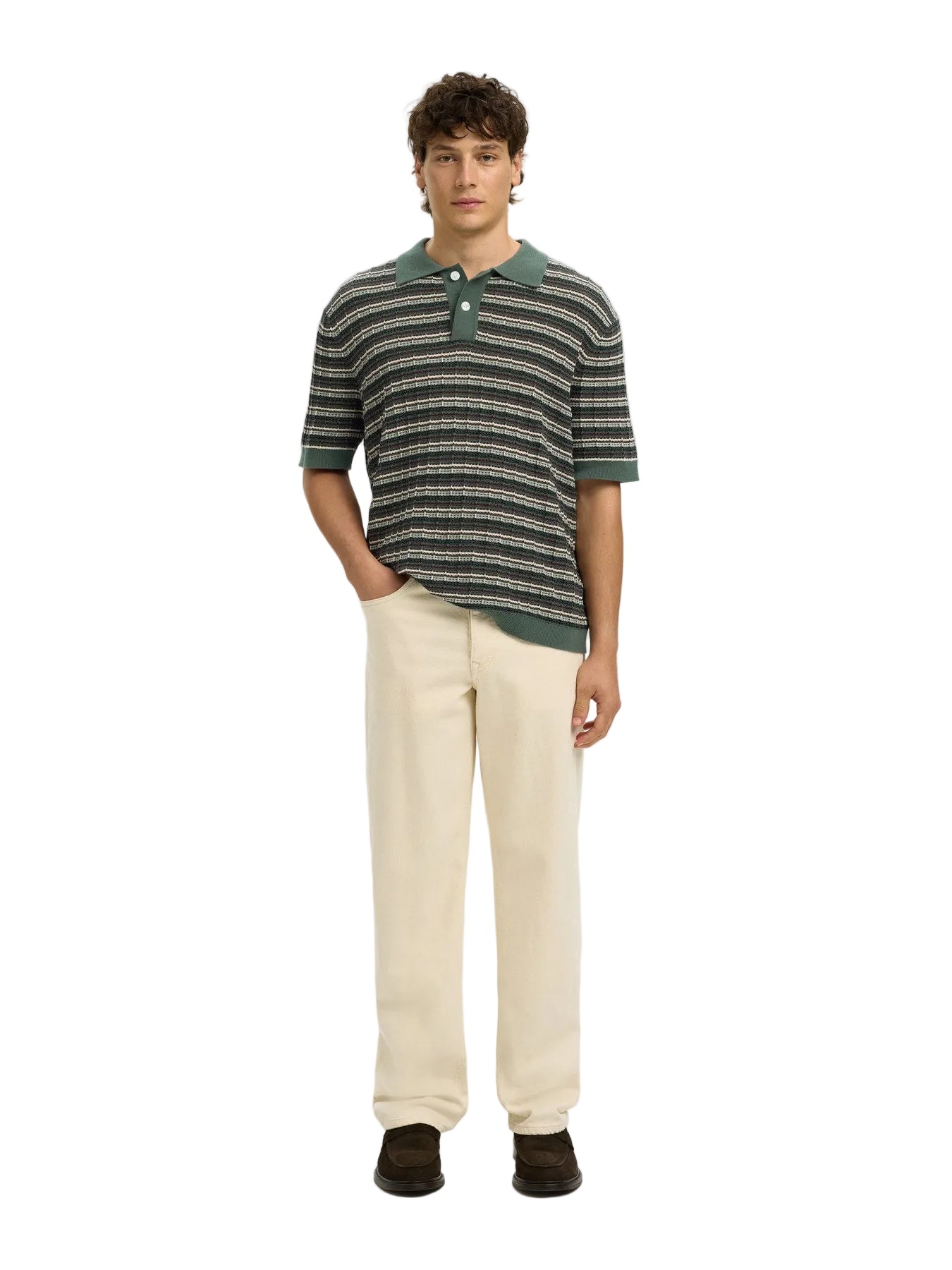 Dane SS Knit Color Structure Polo