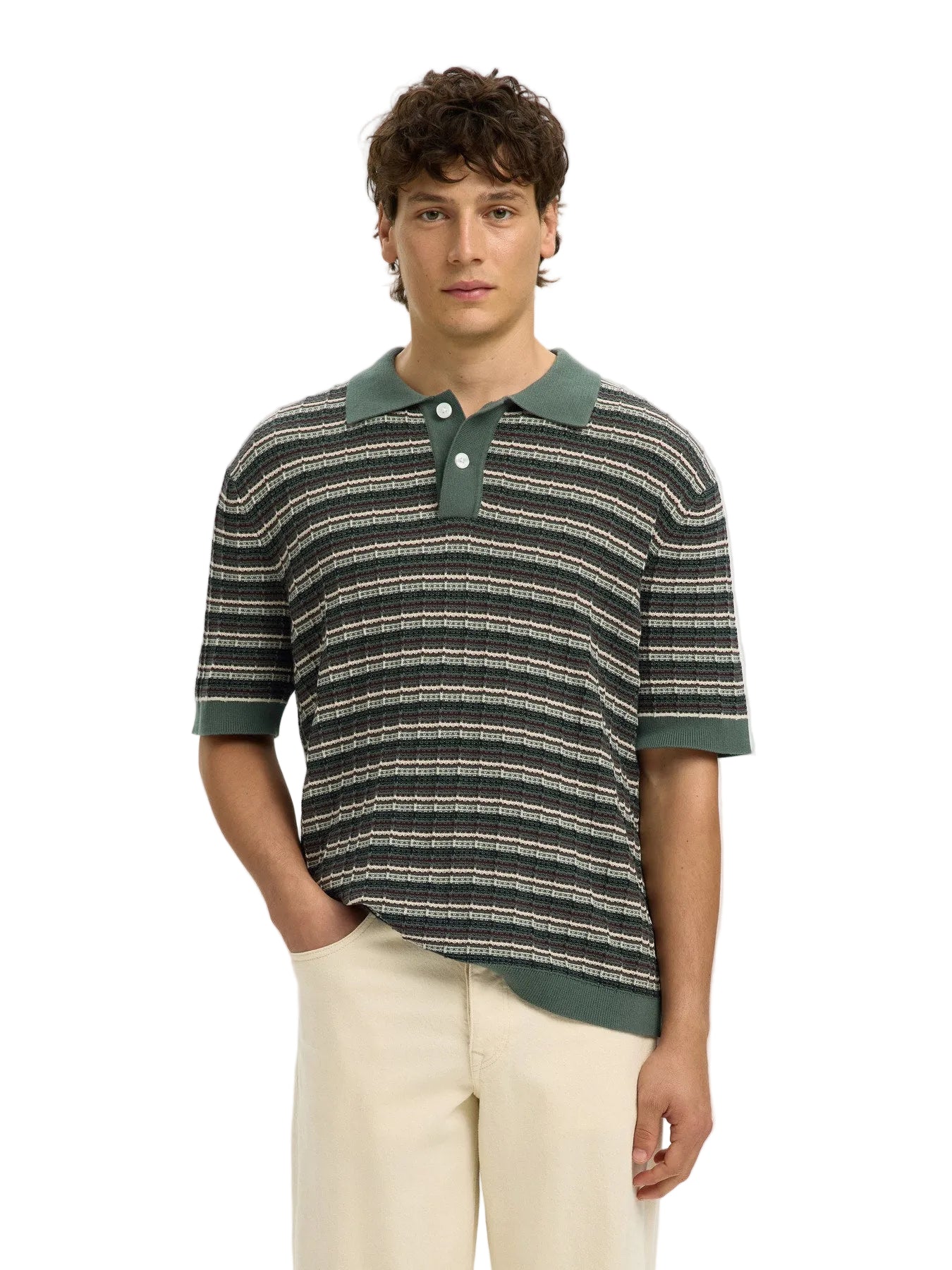 Dane SS Knit Color Structure Polo