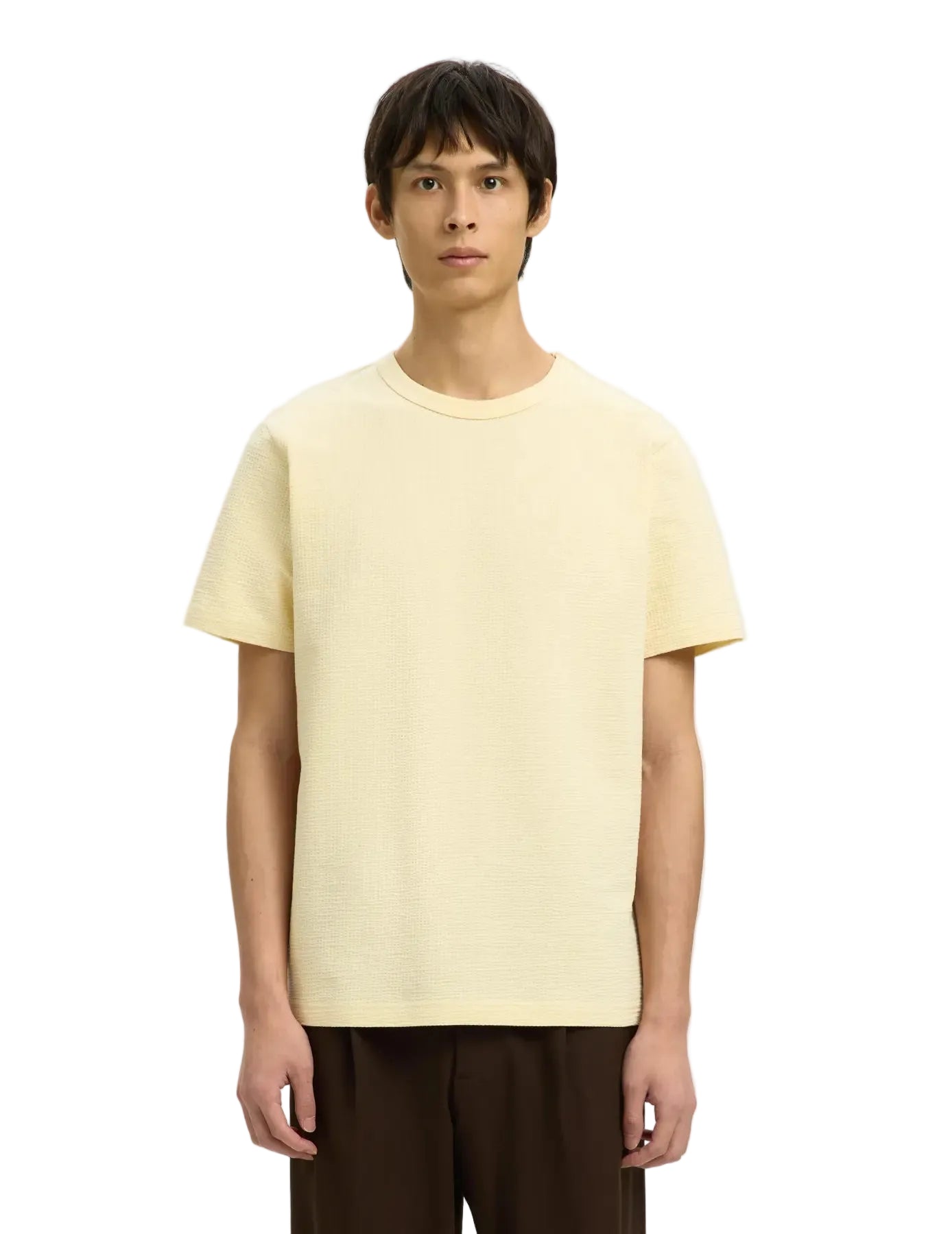 Sander Seersucker SS O-Neck
