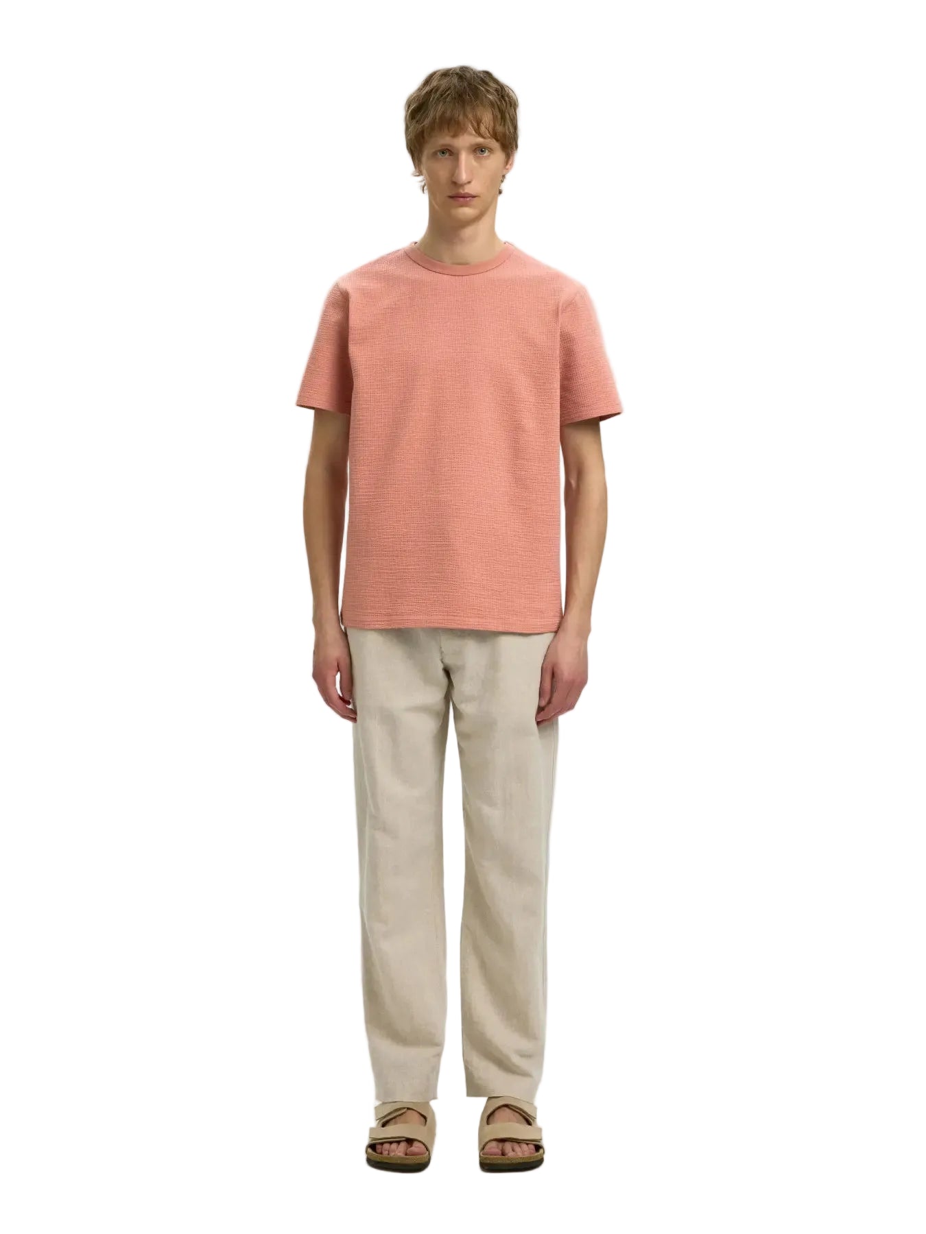 Sander Seersucker SS O-Neck