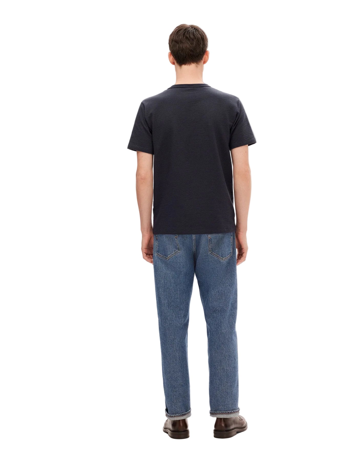 Sander Seersucker SS O-Neck