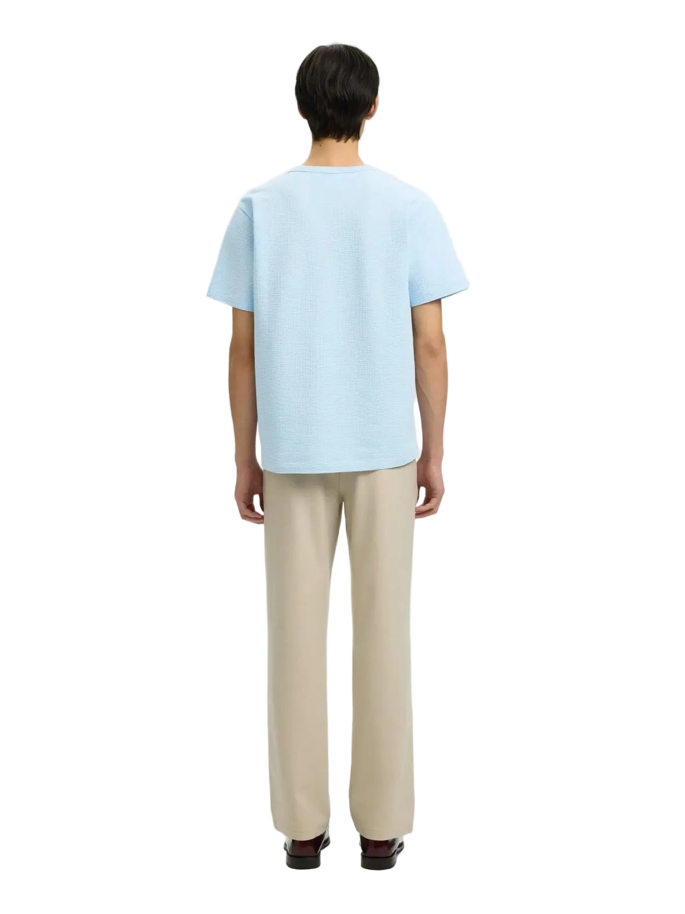Sander Seersucker SS O-Neck