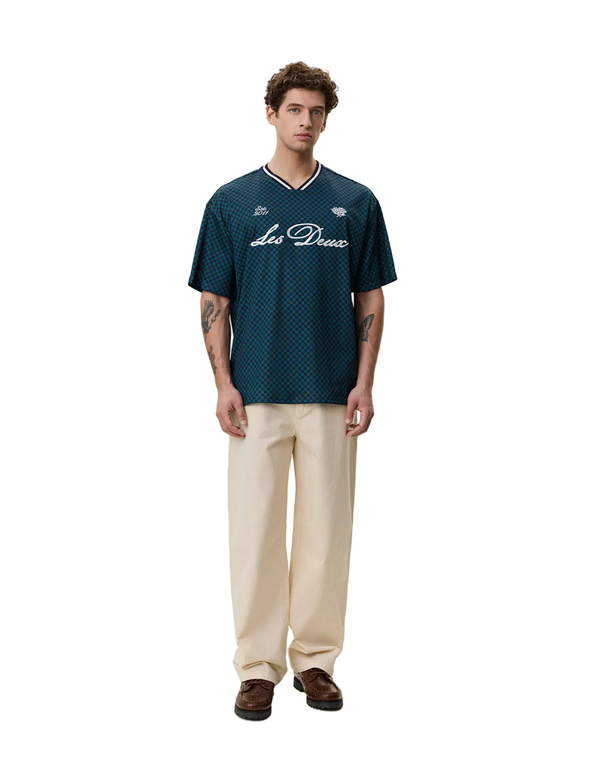 Check AOP Mesh T-Shirt