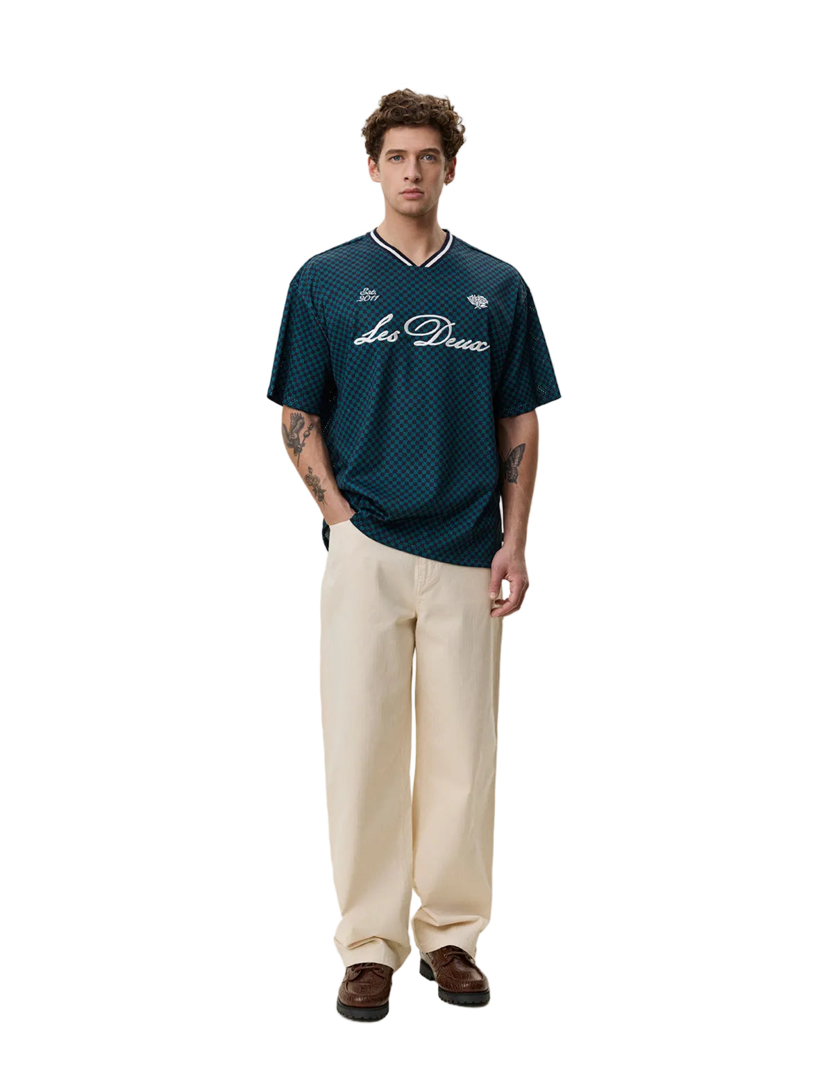 Check AOP Mesh T-Shirt