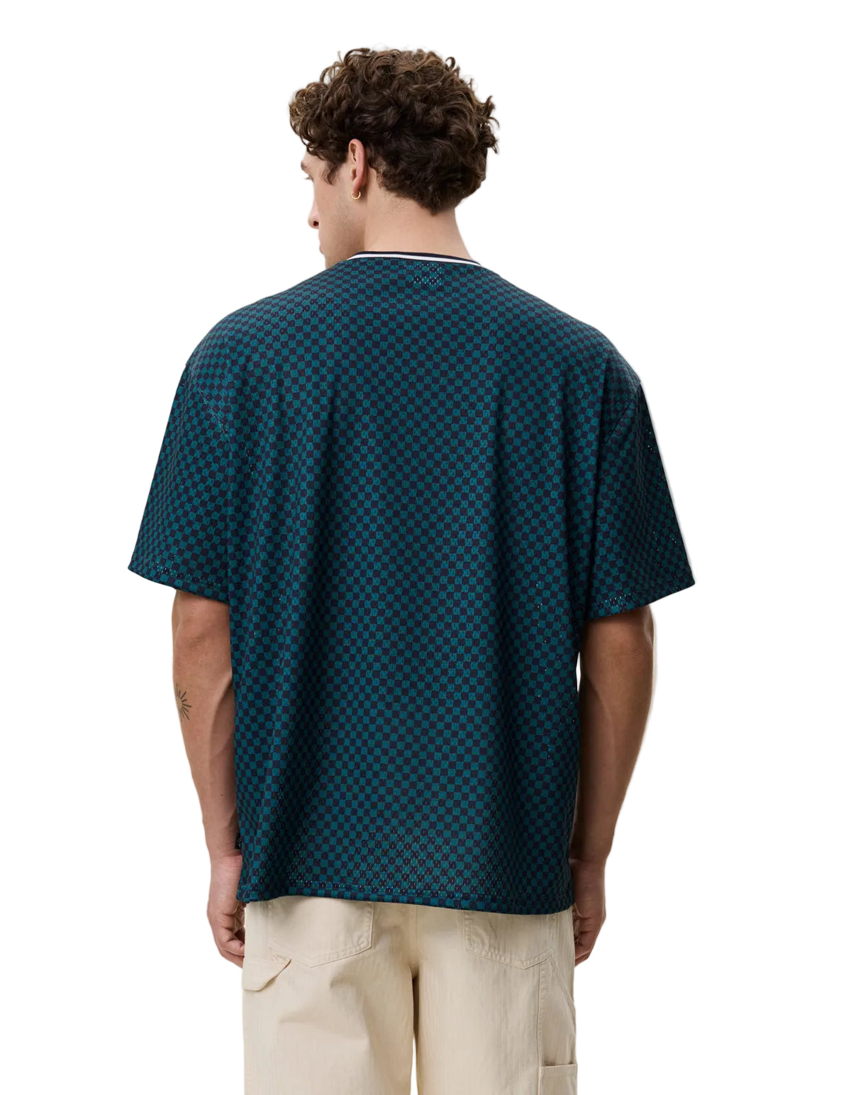 Check AOP Mesh T-Shirt
