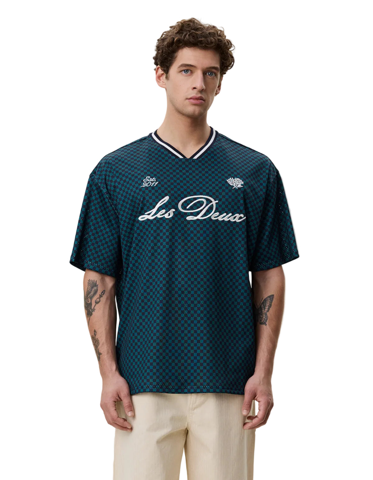 Check AOP Mesh T-Shirt