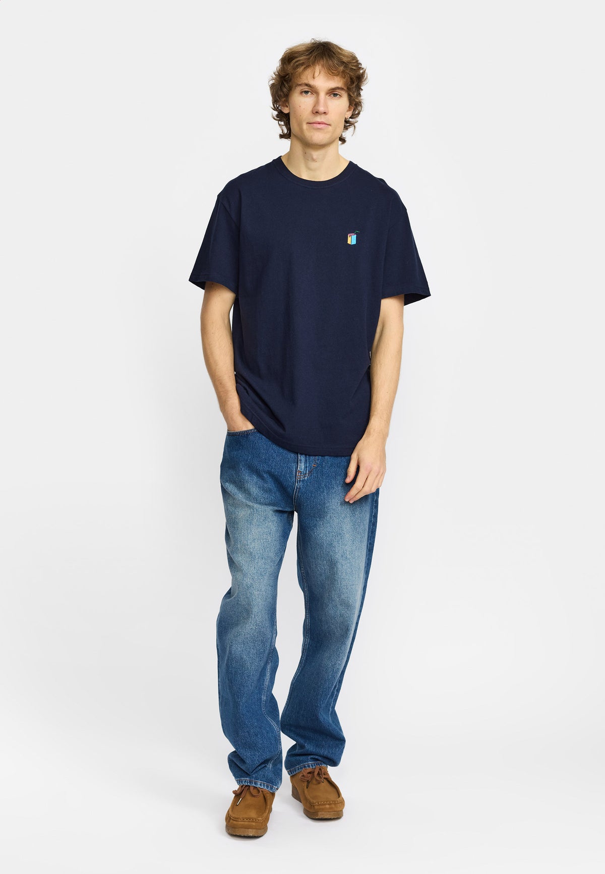 Application T-Shirt Bleu marine chiné Revolution, vue 3