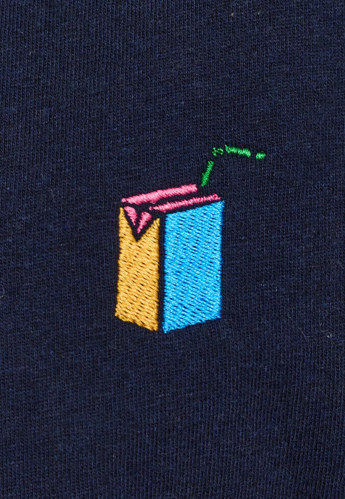 Application T-Shirt Bleu marine chiné Revolution, vue 2