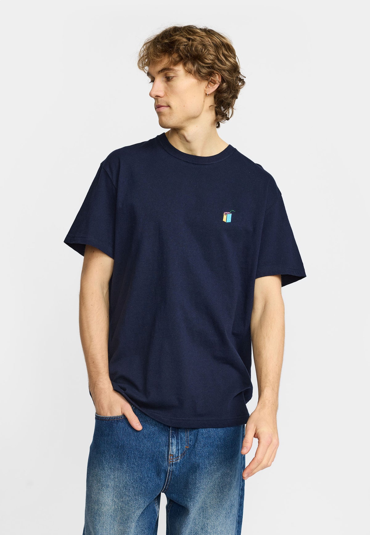 Application T-Shirt Bleu marine chiné Revolution, vue 4