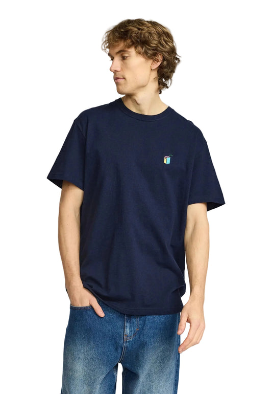 Application T-Shirt Bleu marine chiné Revolution, vue 4
