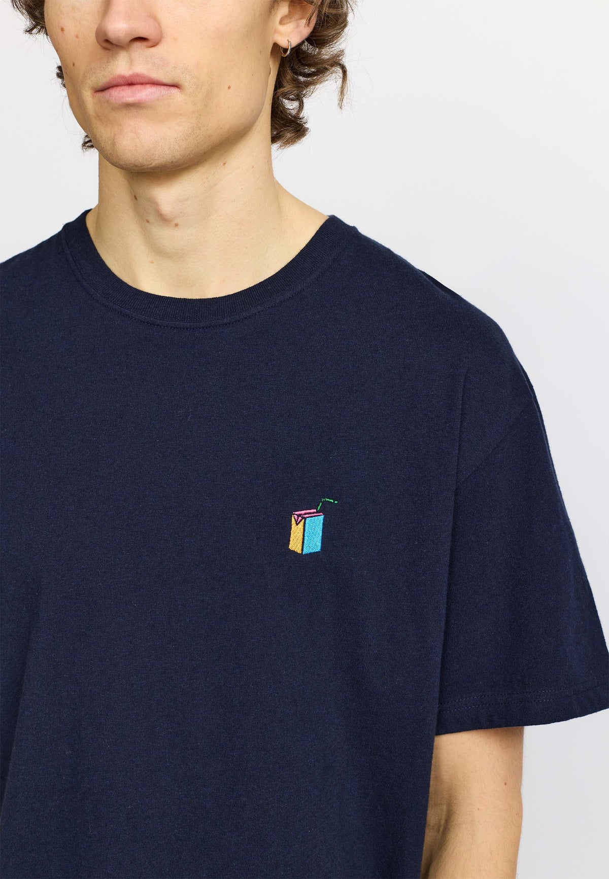 Application T-Shirt Bleu marine chiné Revolution, vue 1