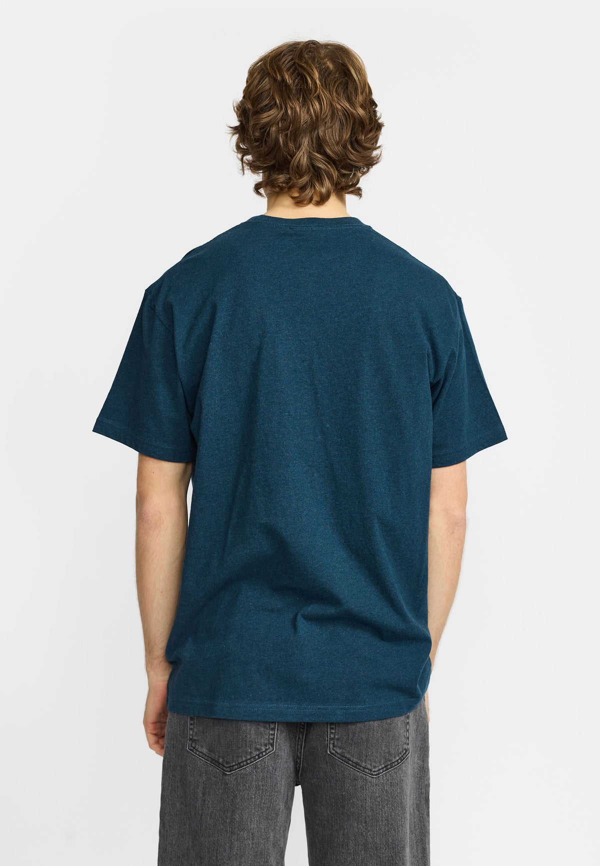Application T-Shirt Bleu pétrole foncé chiné Revolution, vue 6