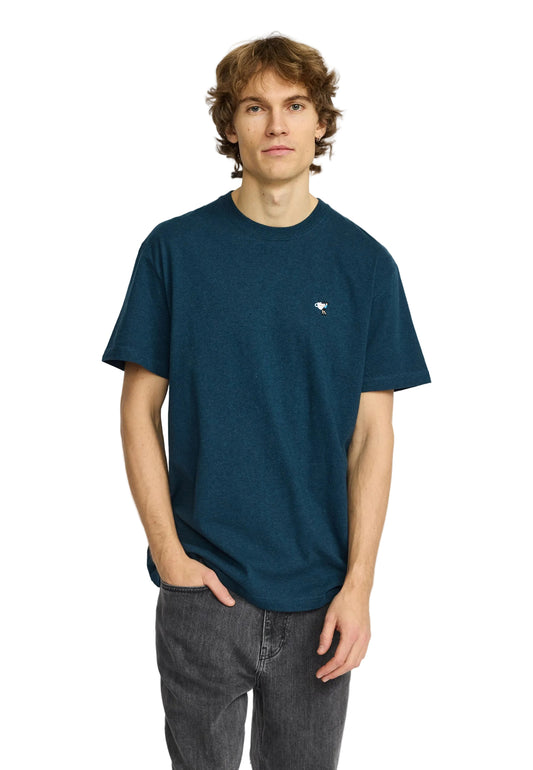 Application T-Shirt Bleu pétrole foncé chiné Revolution, vue 4