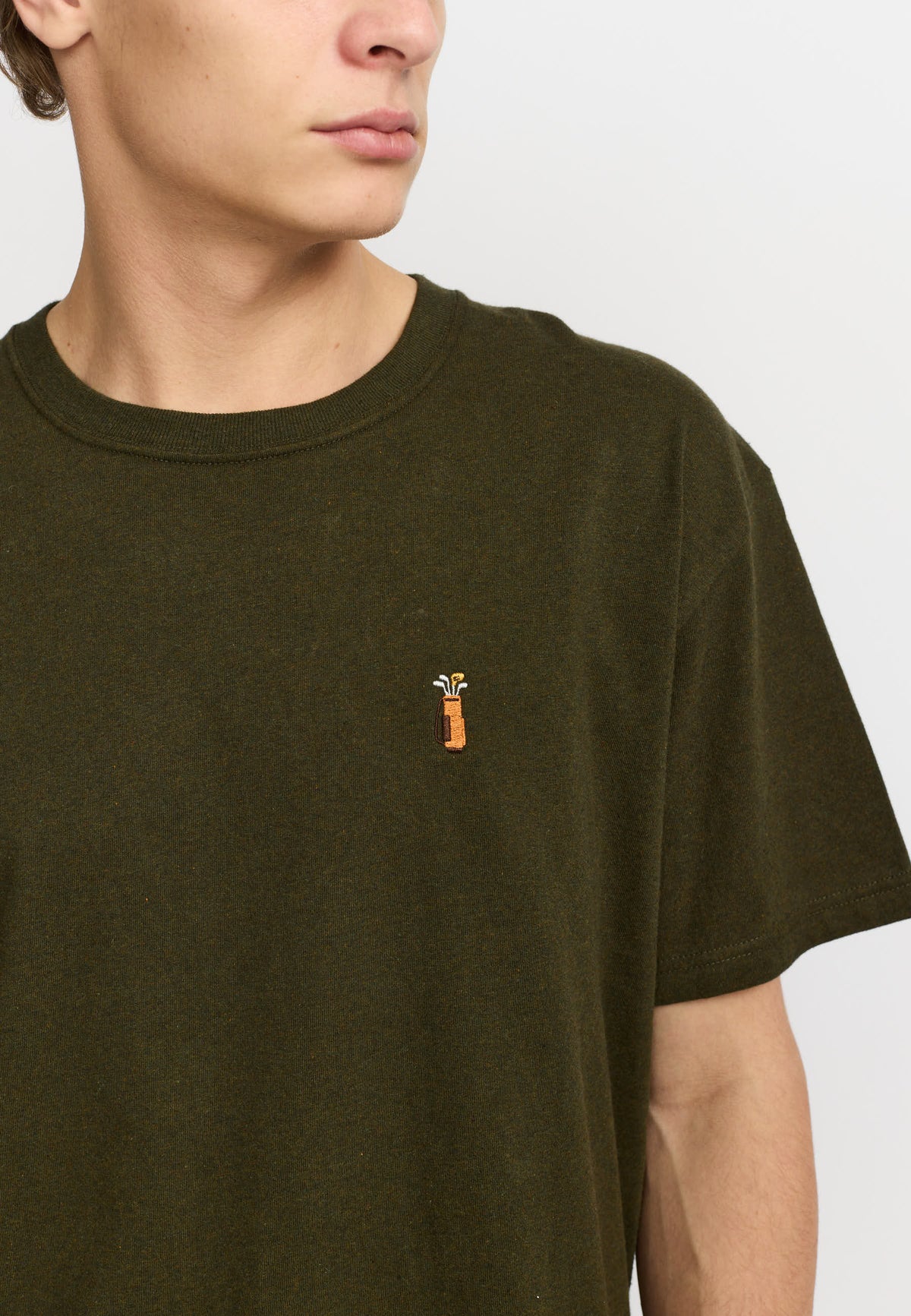 Application T-Shirt Vert army chiné Revolution, vue 1