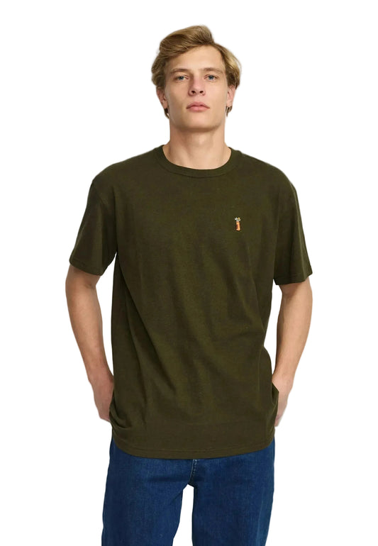 Application T-Shirt Vert army chiné Revolution, vue 4