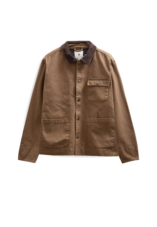 BASTIAN CANVAS WASHED JACKET, Ermine - Anerkjendt