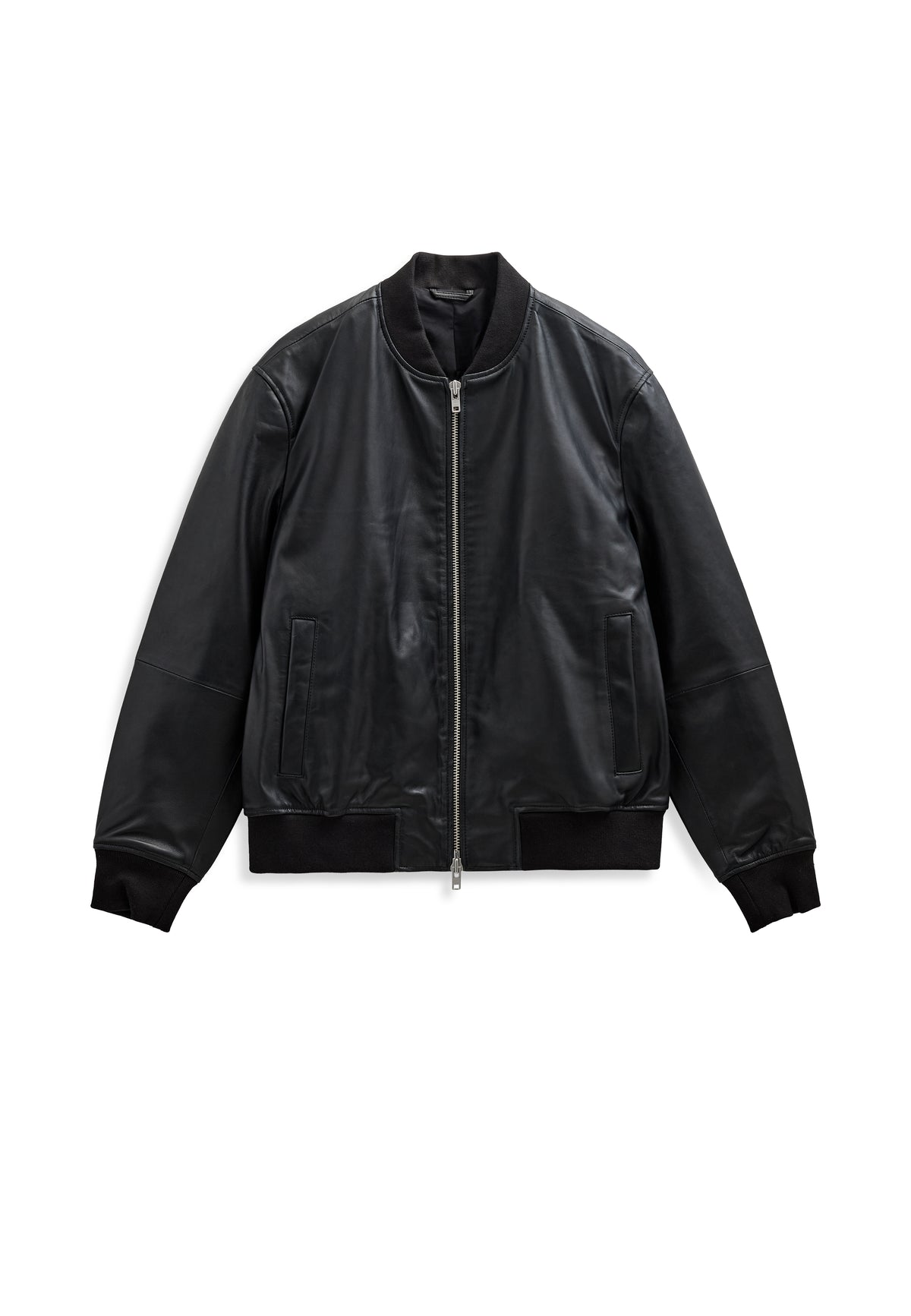 Bertie Leather Jacket Anerkjendt, coloris Caviar, vue 3