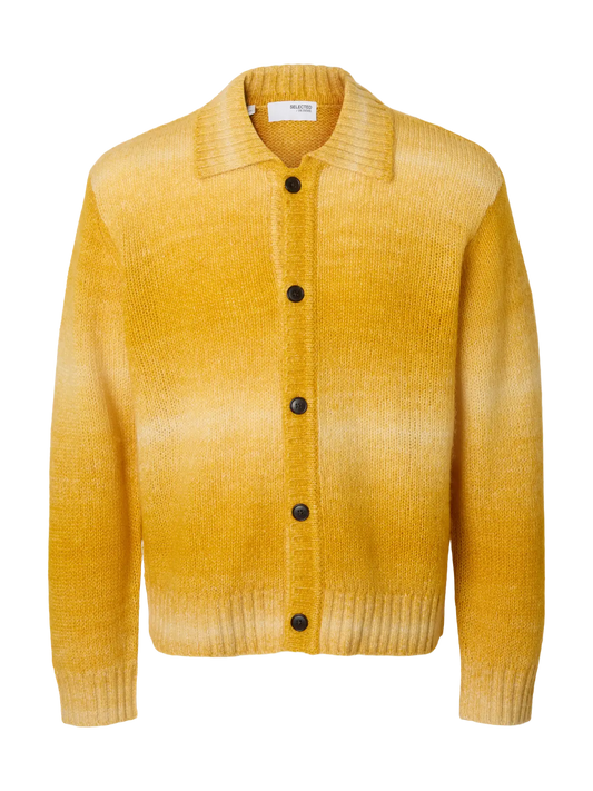 Gaard LS Knit Relaxed Polo Cardigan