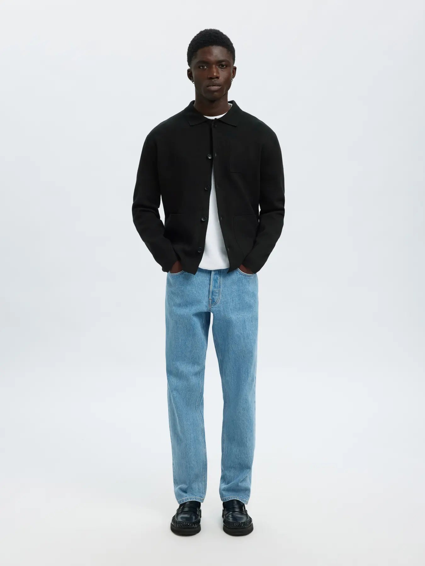 Mike Light Relaxed Polo Cardigan