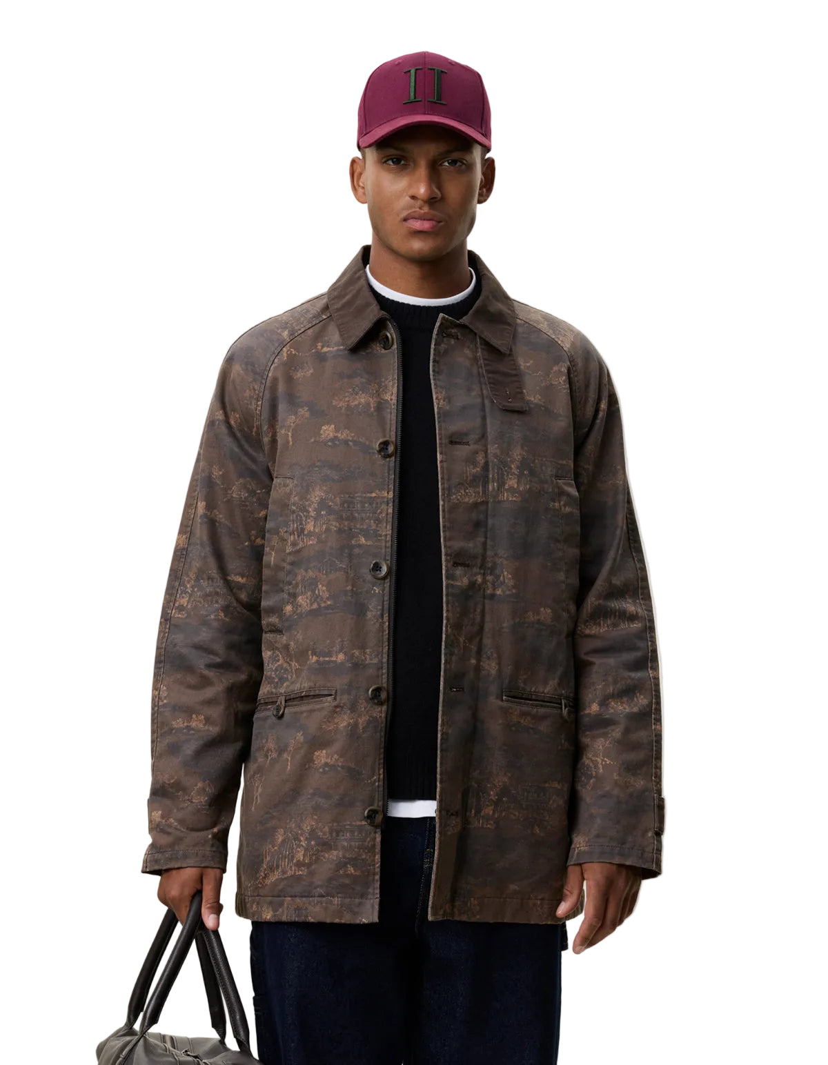 Coated AOP Jacket Teak Brown, vue 3