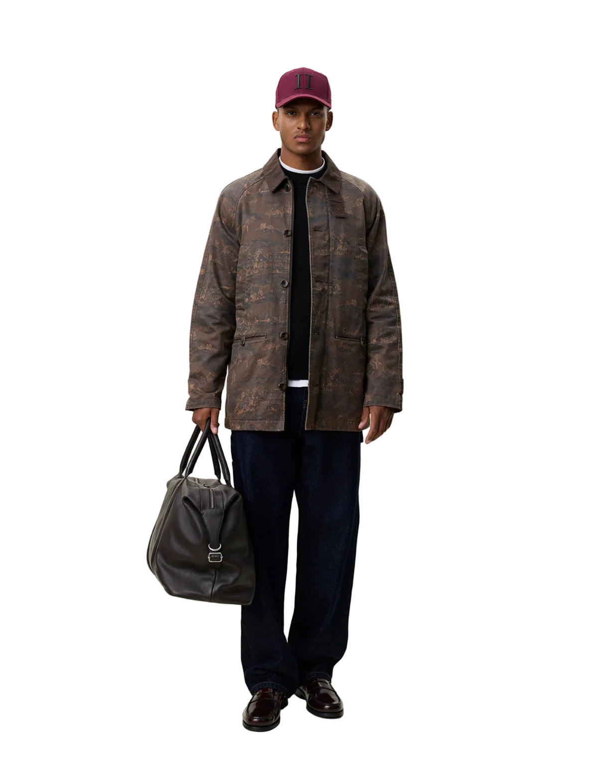 Coated AOP Jacket Teak Brown, vue 4