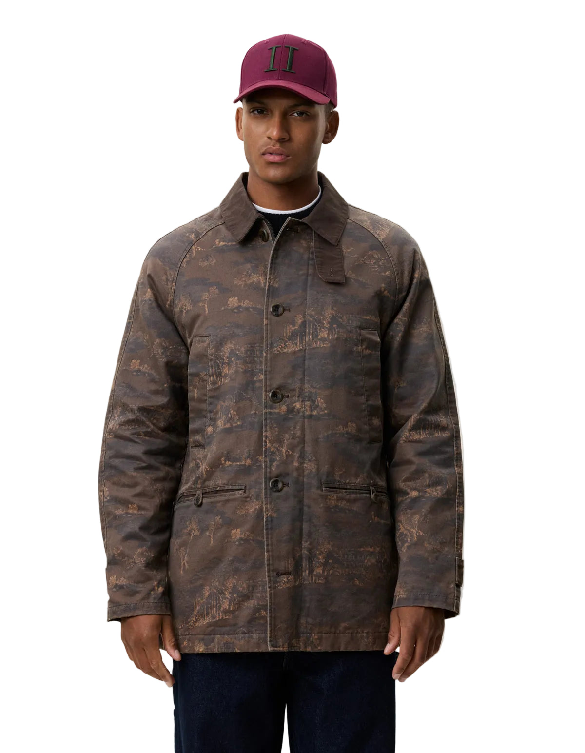 Coated AOP Jacket Teak Brown, vue 5