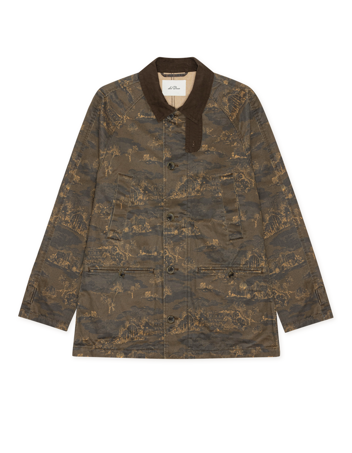 Coated AOP Jacket Teak Brown, vue 1