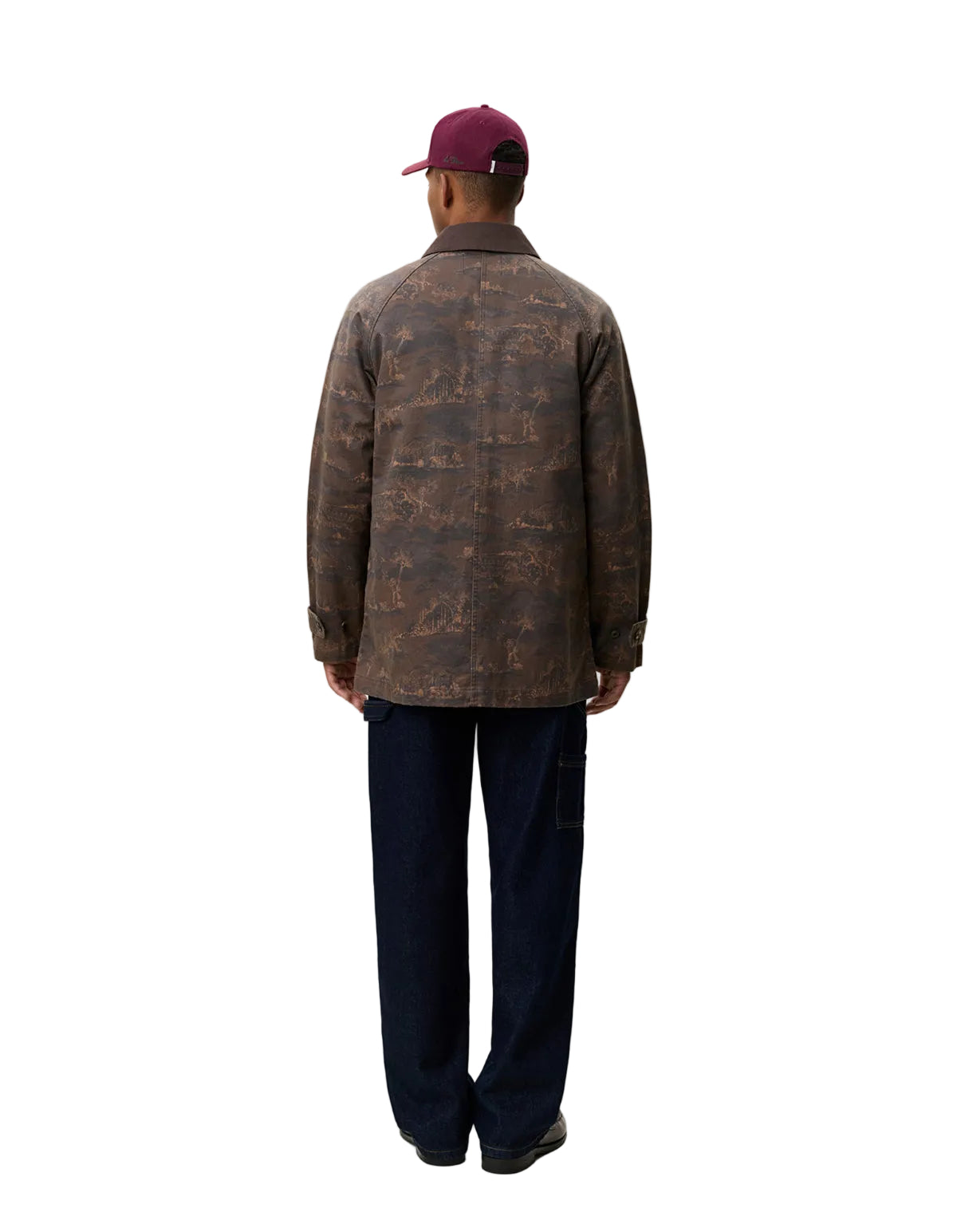 Coated AOP Jacket Teak Brown, vue 7