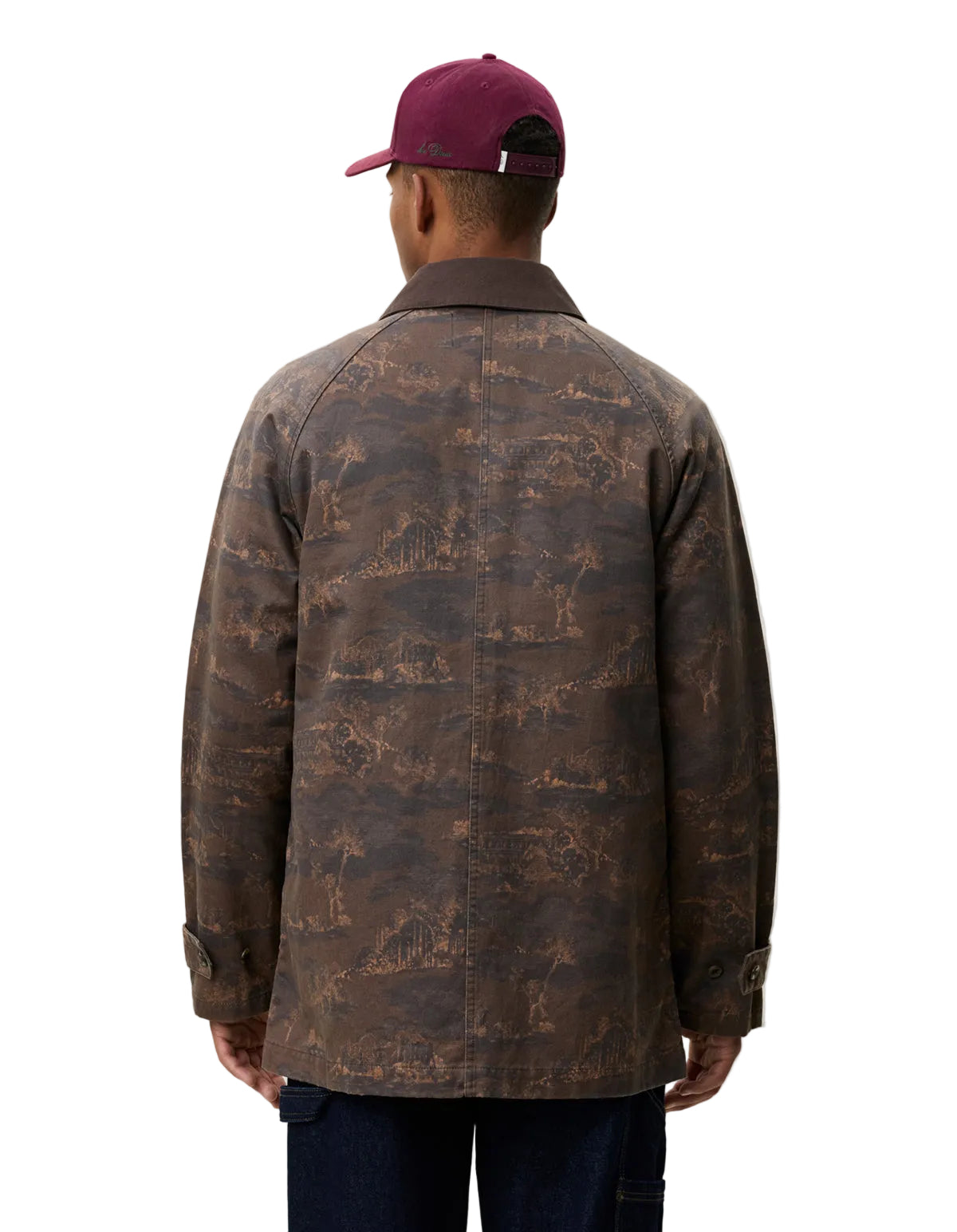Coated AOP Jacket Teak Brown, vue 6