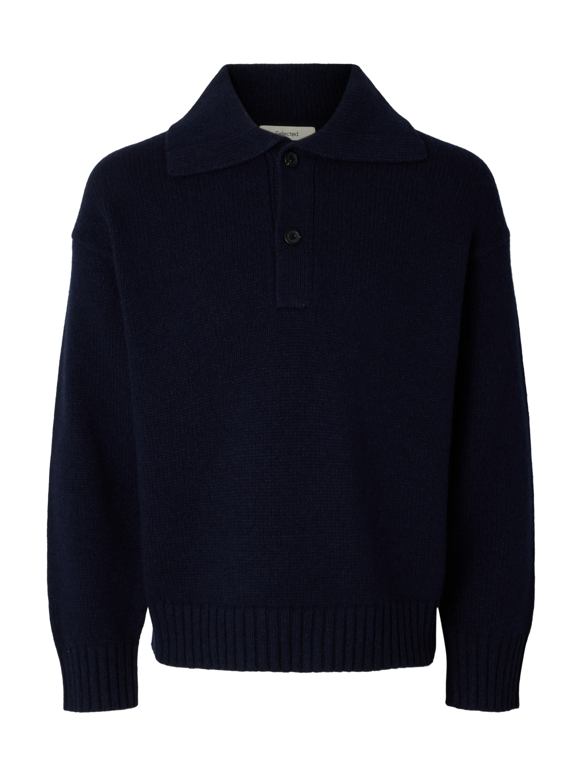 Polo CODY Selected en maille Sky Captain, de face