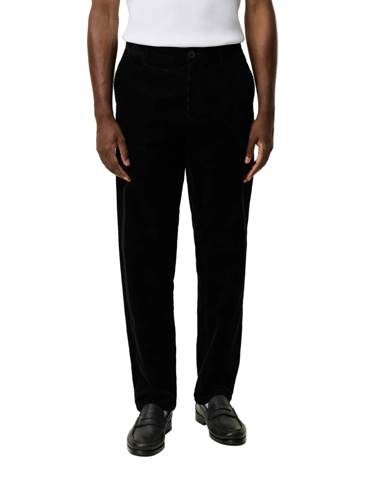 Corduroy Tapered Pants Black, vue 3