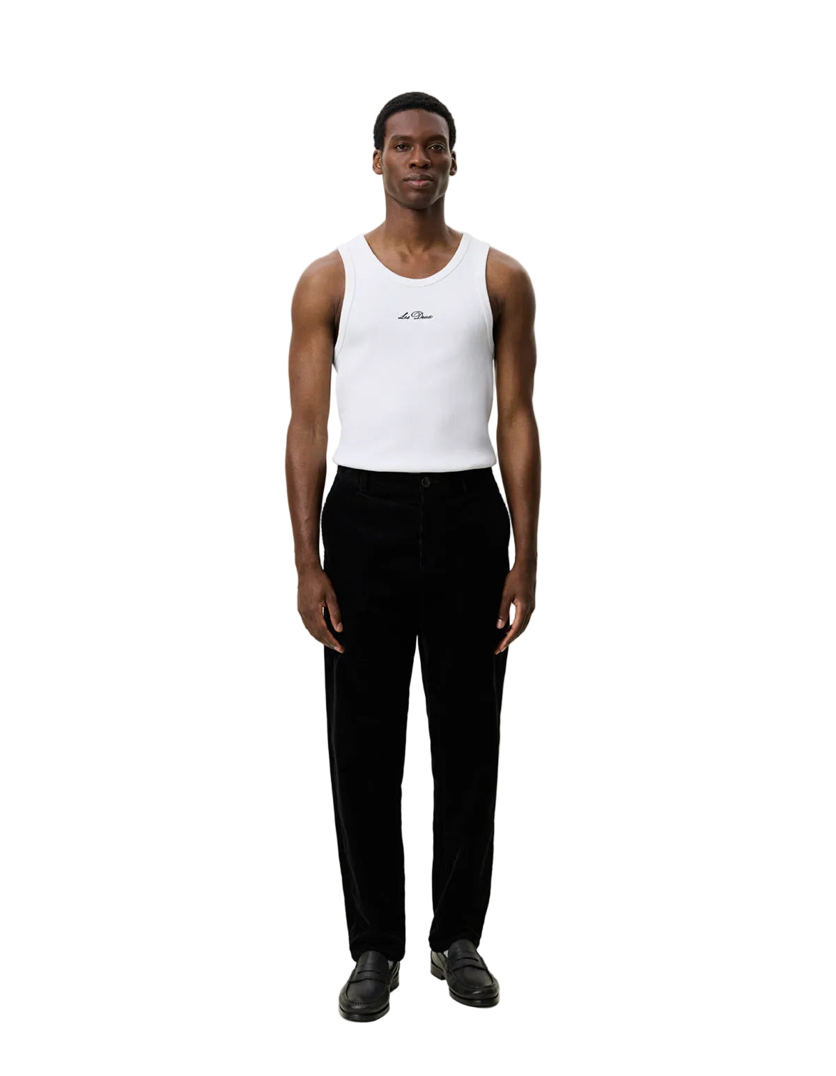 Corduroy Tapered Pants Black, vue 4