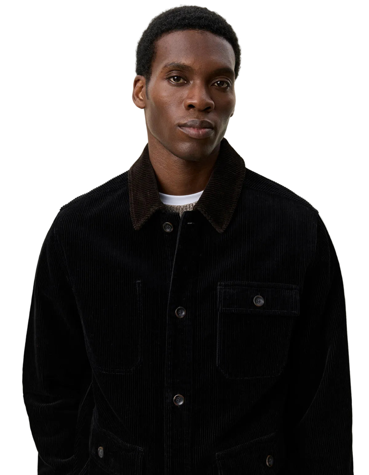 Corduroy Utility Jacket Black, vue 6