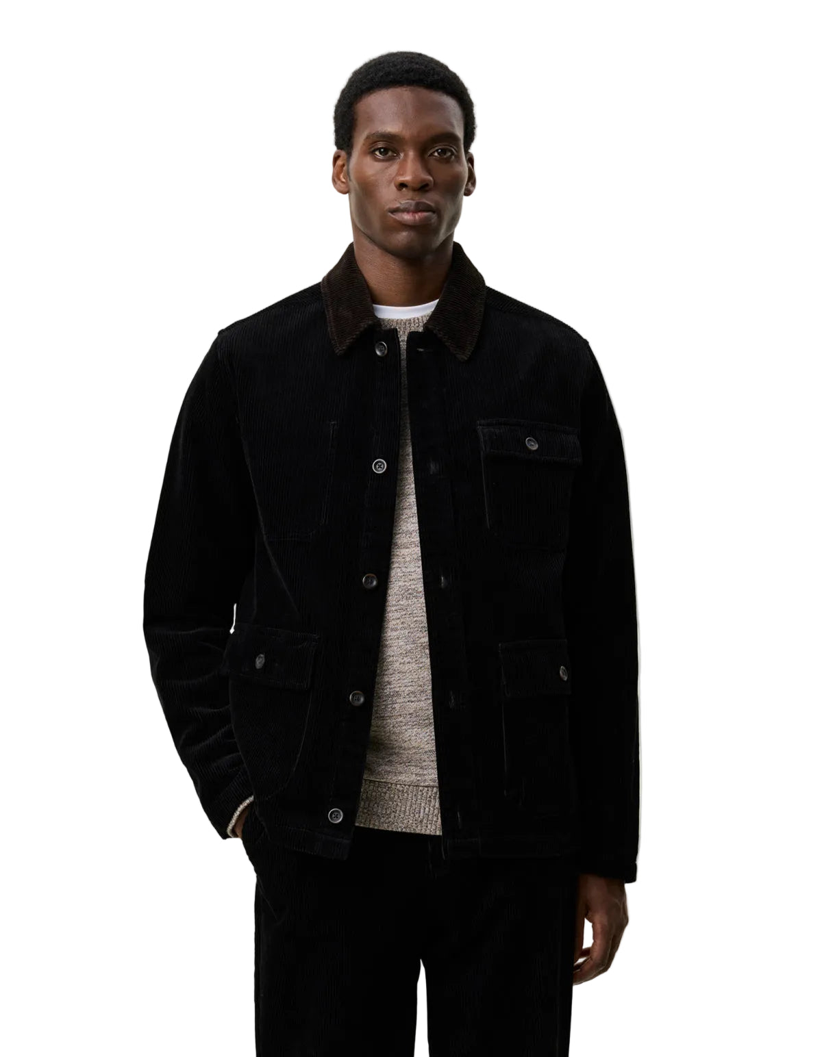 Corduroy Utility Jacket Black, vue 4