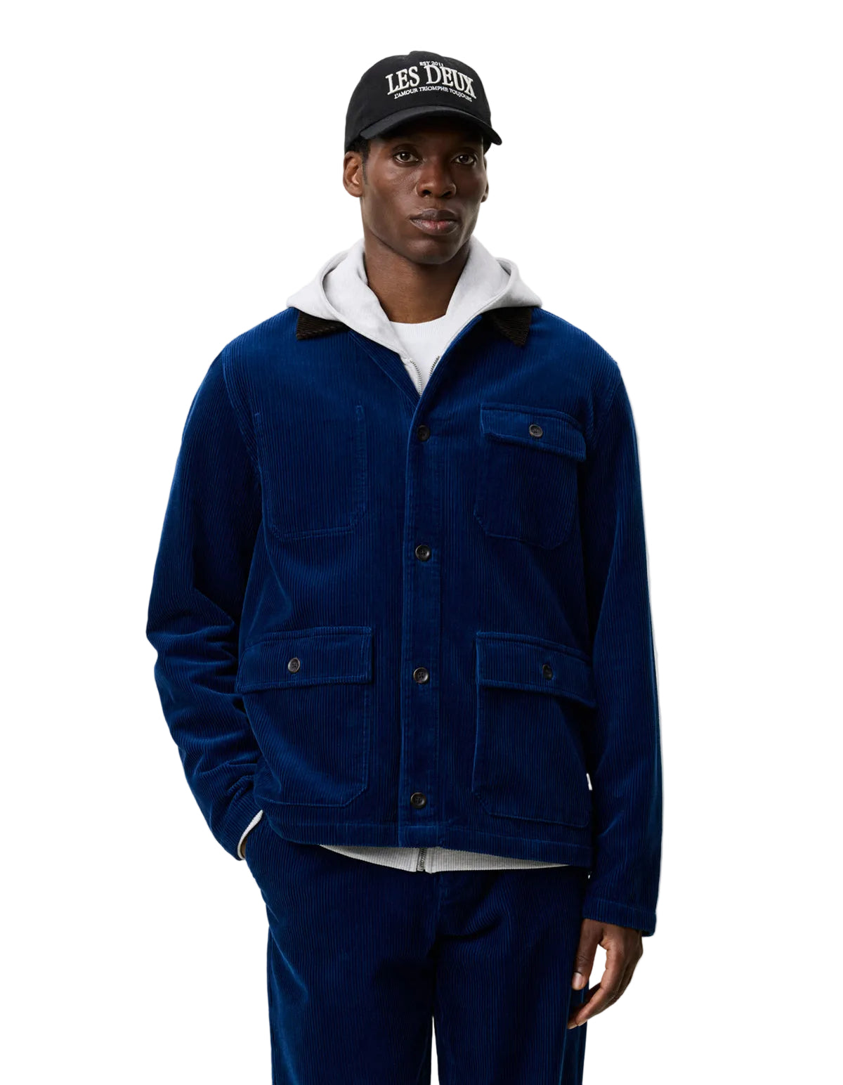 Corduroy Utility Jacket Navy Peony Blue, vue 8