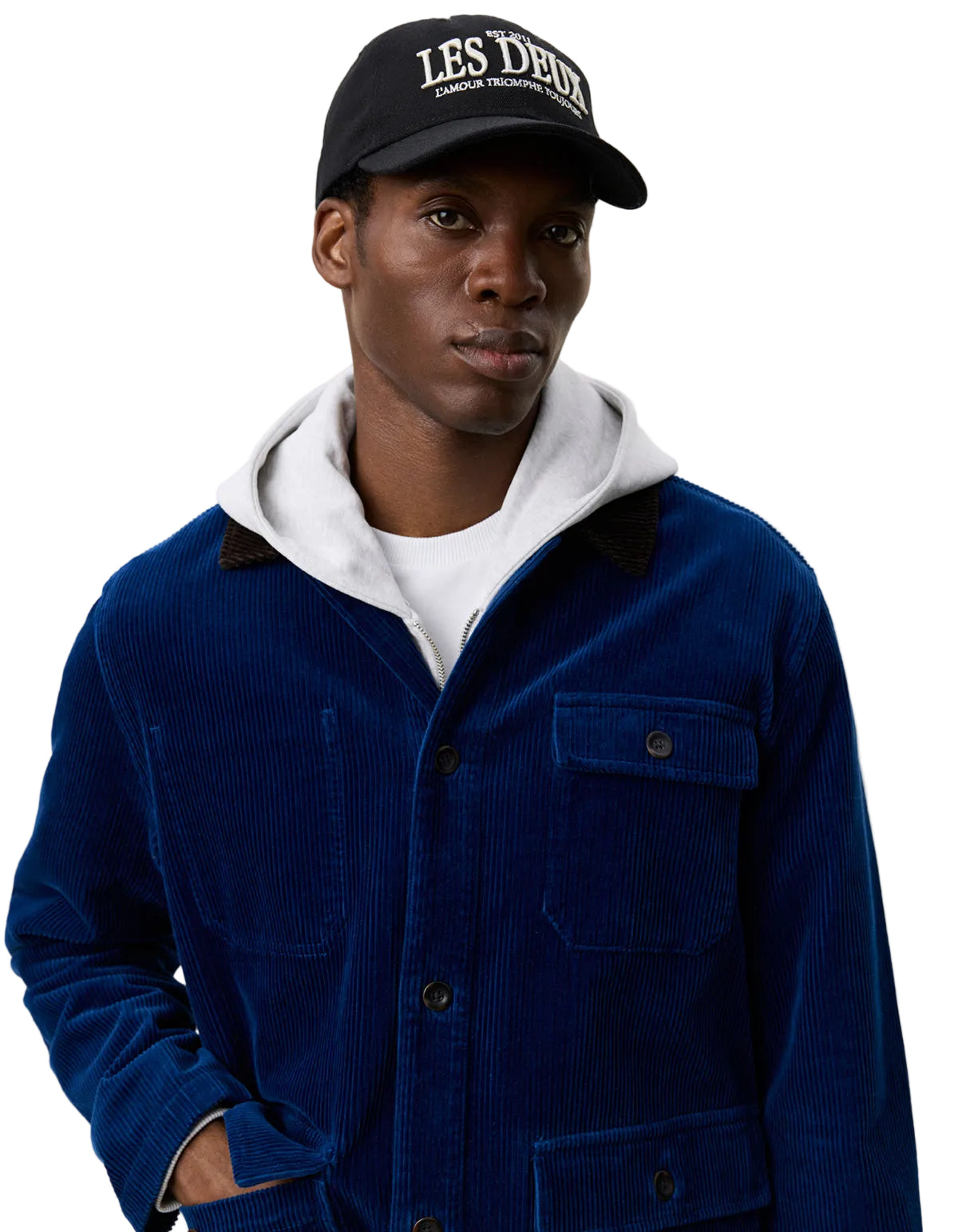 Corduroy Utility Jacket Navy Peony Blue, vue 10