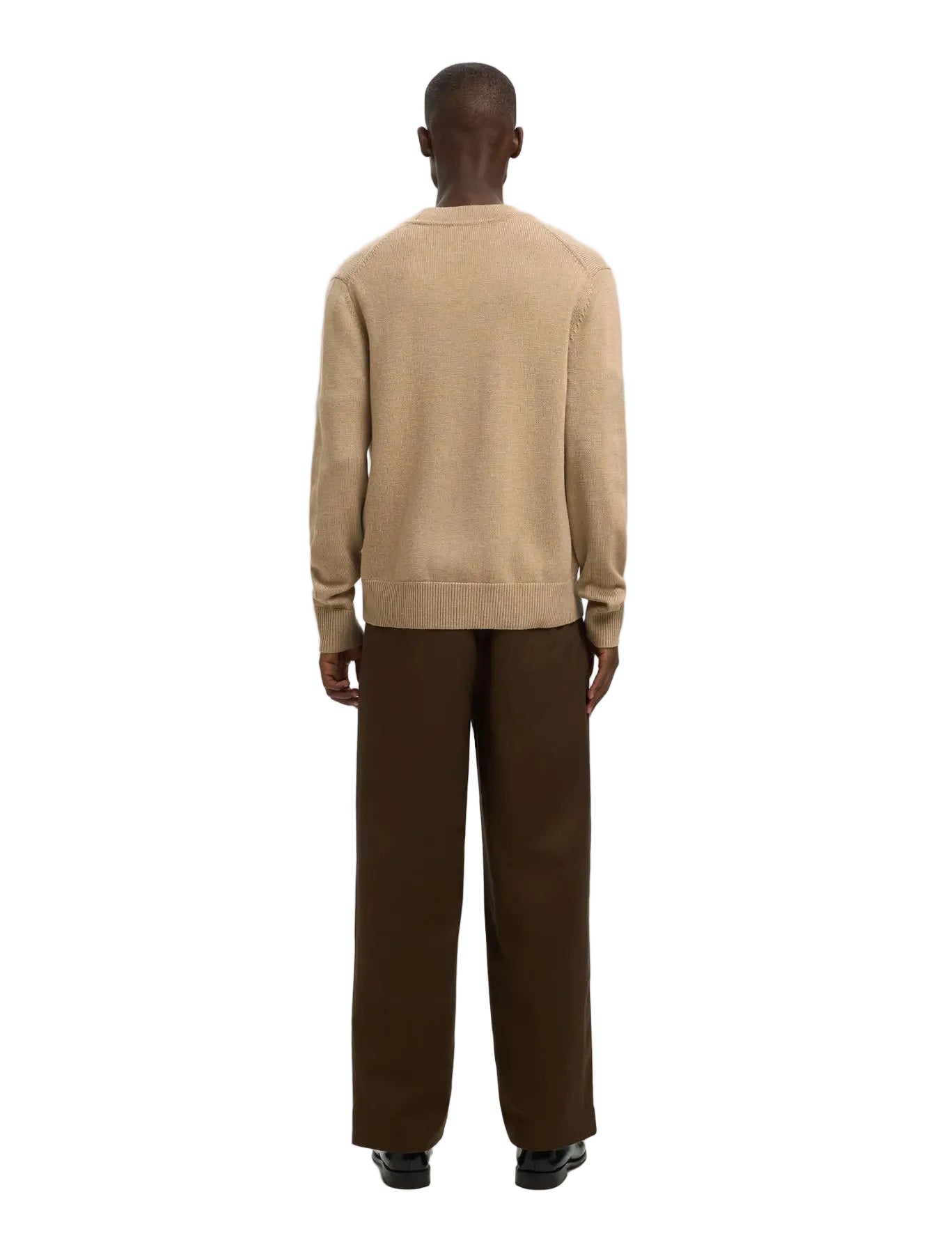 Tray LS Merino Chunky V-Neck Cardigan