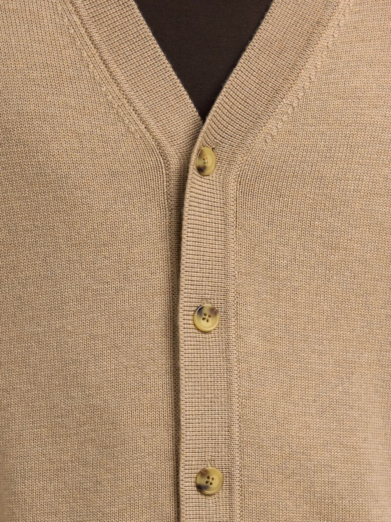 Tray LS Merino Chunky V-Neck Cardigan