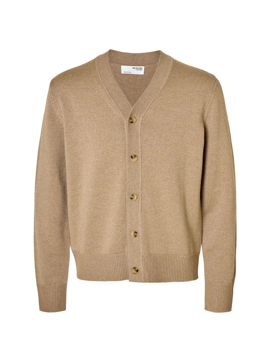 Tray LS Merino Chunky V-Neck Cardigan