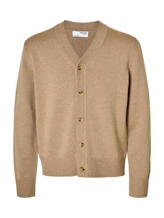 Tray LS Merino Chunky V-Neck Cardigan