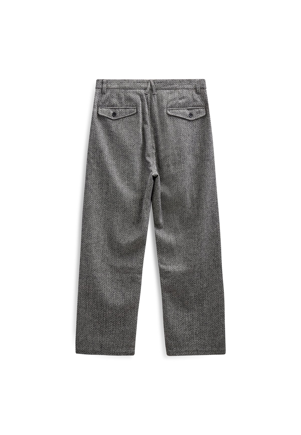 JAKOB WOOL PANTS, Caviar melange - Anerkjendt