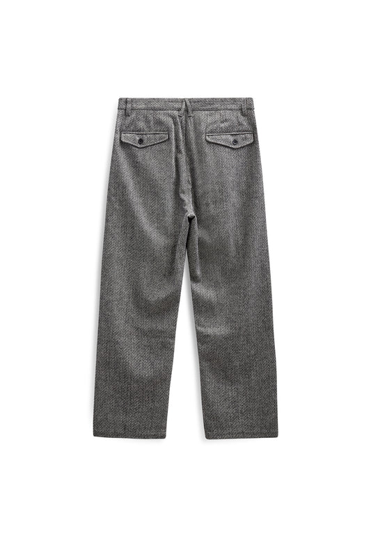JAKOB WOOL PANTS, Caviar melange - Anerkjendt