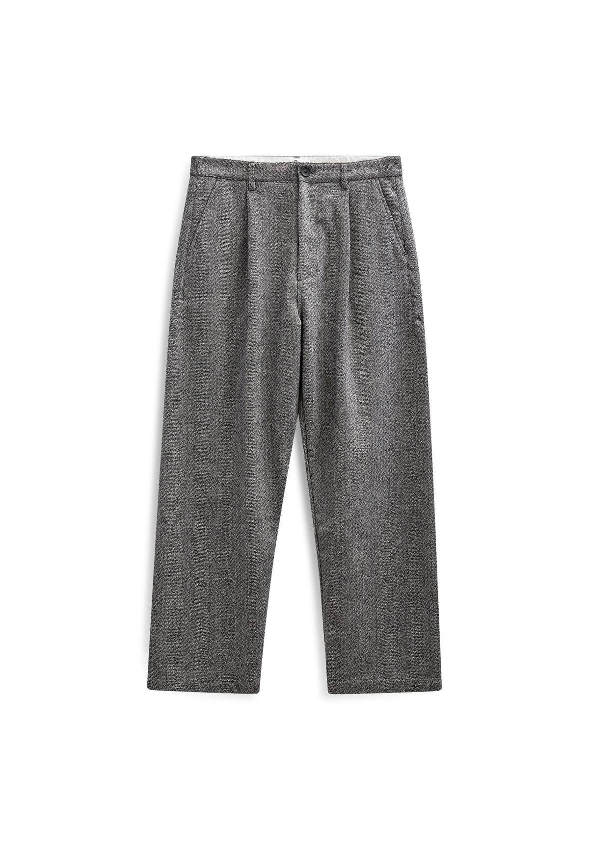 JAKOB WOOL PANTS, Caviar melange - Anerkjendt