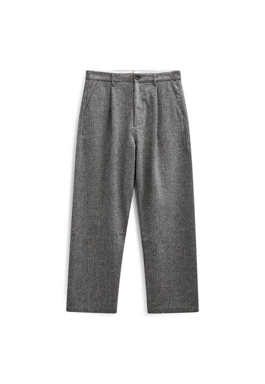 JAKOB WOOL PANTS, Caviar melange - Anerkjendt