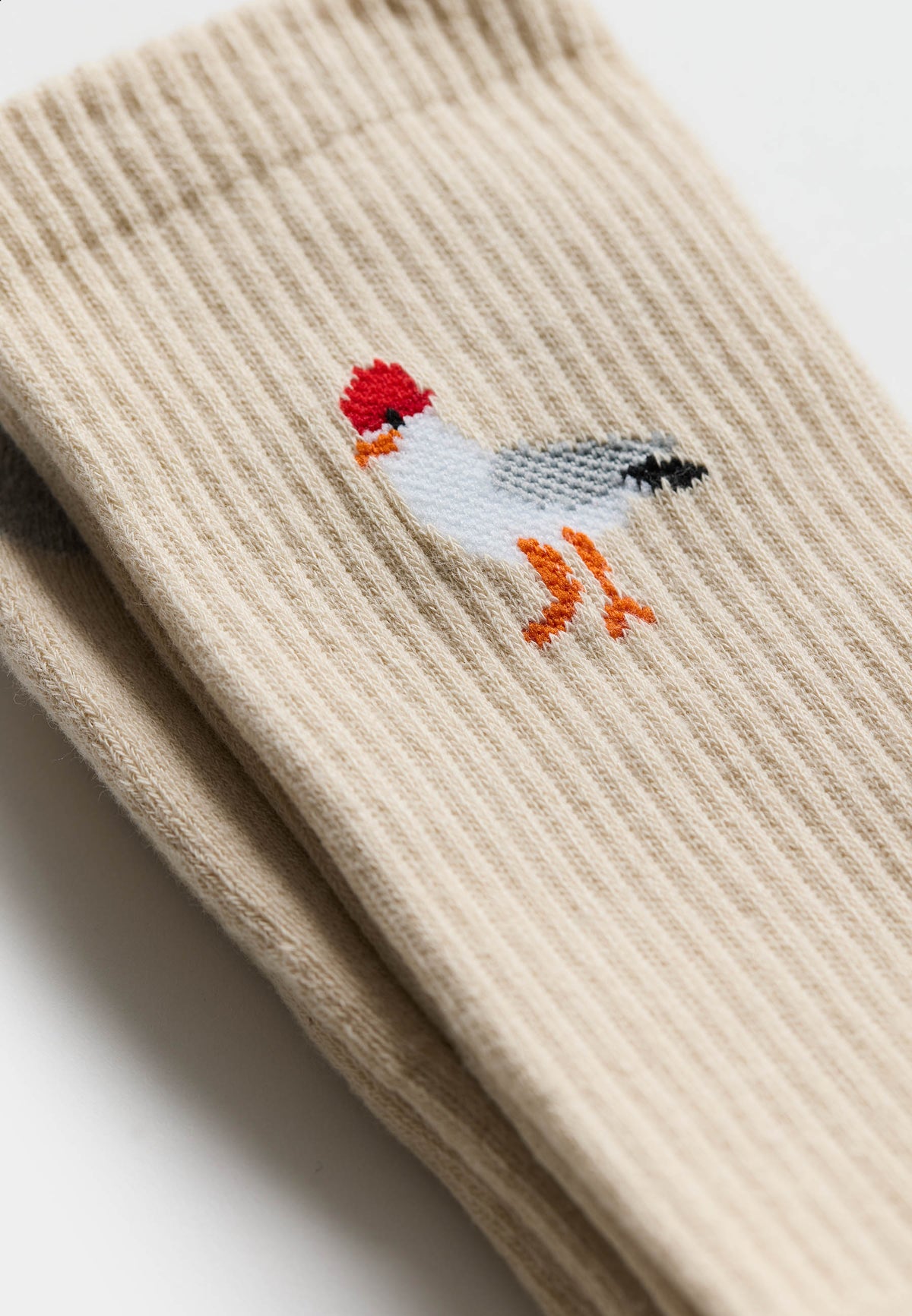 Jaquard Crew Sock Revolution, écru, vue 2