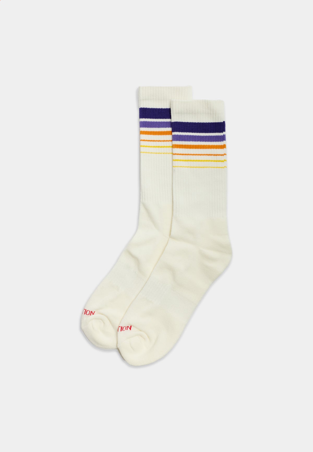 Jaquard Crew Sock Revolution, écru, vue principale
