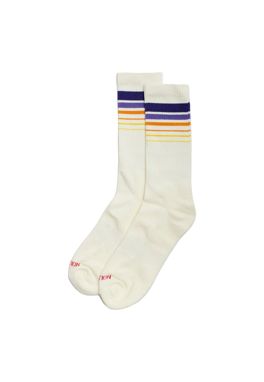 Jaquard Crew Sock Revolution, écru, vue principale
