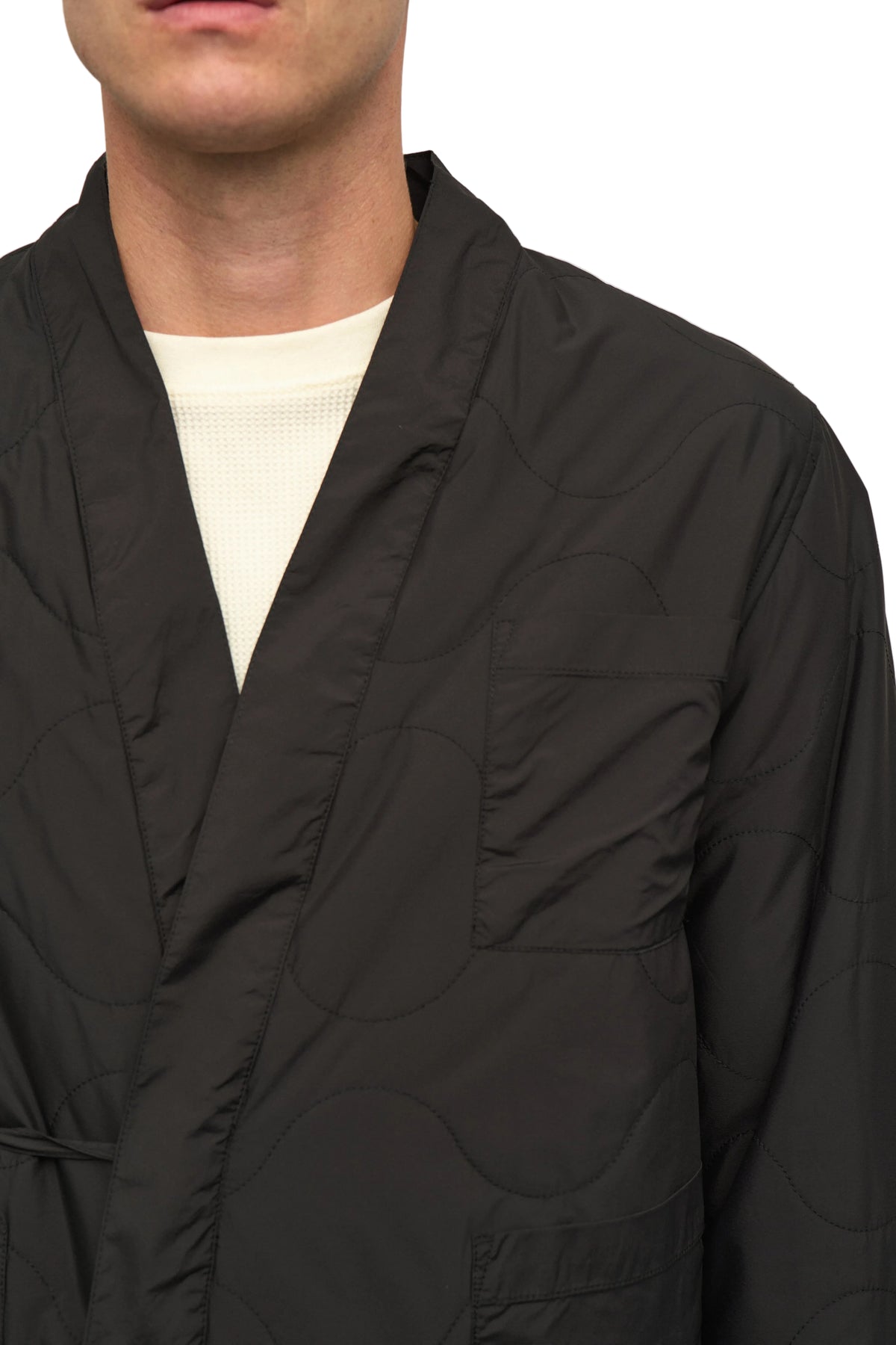 JESPER QUILT KIMONO, Caviar - Anerkjendt